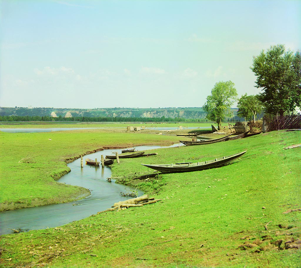 Речка Разсошка [Рассошка], впадающая в реку Чусовую у села Верхние Городки. 1912 год