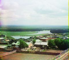 Вид с водопроводной башни на камень Полюд. Чердынь