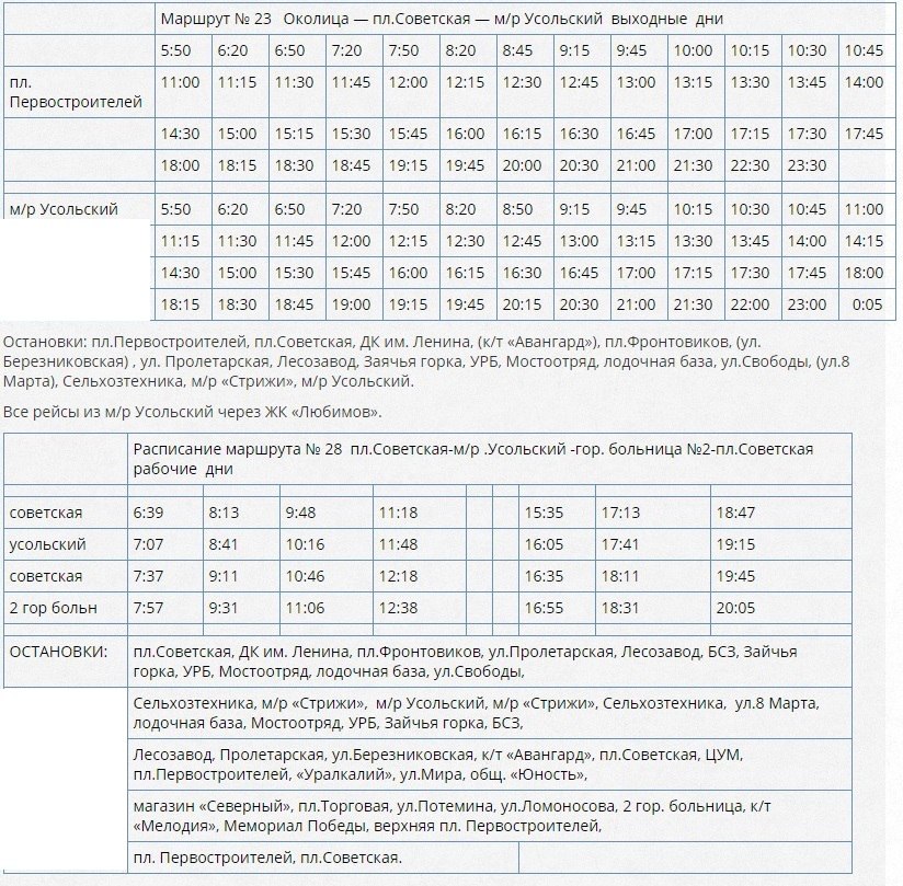 Расписание автобусов уралкалий березники