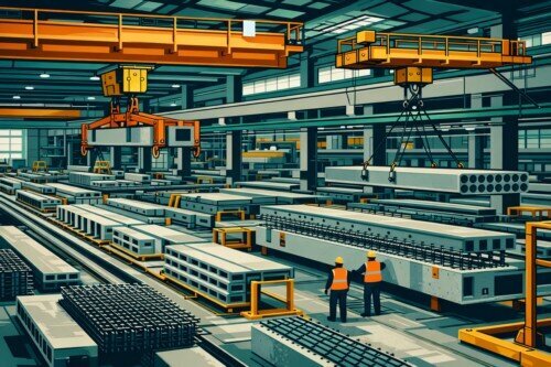 Снабжение стройки железобетоном